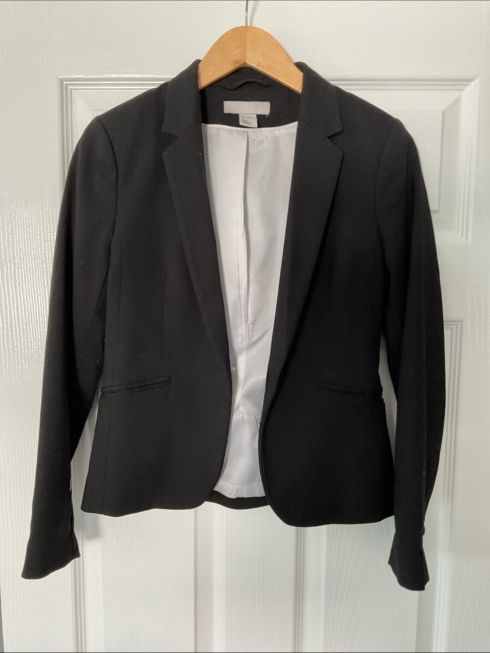 H&M Black Outer with White Trim